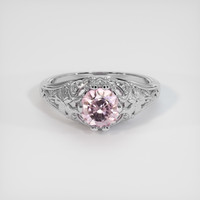 1.35 Ct. Pink Sapphire Ring, 18K White Gold 1