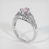 1.35 Ct. Pink Sapphire Ring, 18K White Gold 2