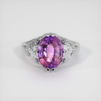 6.69 Ct. Sapphire Ring, 18K White Gold 1