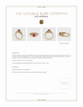 Ruby Ring 0.62 Ct. 14K Yellow Gold Appraisal
