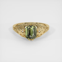 2.04 Ct. Green Sapphire Ring, 14K Yellow Gold 1