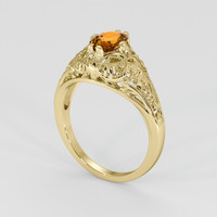 1.47 Ct. Yellowish Brown Sapphire Ring, 14K Yellow Gold 2
