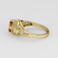 1.47 Ct. Yellowish Brown Sapphire Ring, 14K Yellow Gold 4