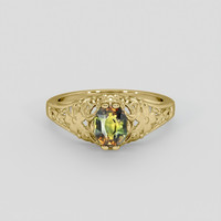 1.57 Ct. Bi Color Sapphire Ring, 14K Yellow Gold 1