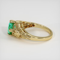 1.50 Ct. Emerald Ring, 18K Yellow Gold 4