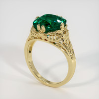 4.39 Ct. Emerald Ring, 18K Yellow Gold 2