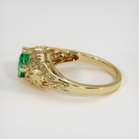 0.71 Ct. Emerald Ring, 18K Yellow Gold 4