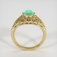 0.82 Ct. Emerald Ring, 18K Yellow Gold 3