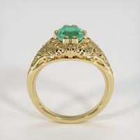 1.08 Ct. Emerald Ring, 18K Yellow Gold 3