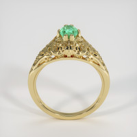 0.61 Ct. Emerald Ring, 18K Yellow Gold 3
