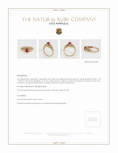 Ruby Ring 0.62 Ct. 18K Yellow Gold Appraisal