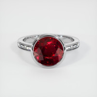 4.28 Ct. Ruby Ring, Platinum 950 1