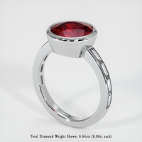 4.28 Ct. Ruby Ring, Platinum 950 2