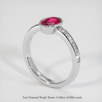 1.31 Ct. Ruby Ring, Platinum 950 2