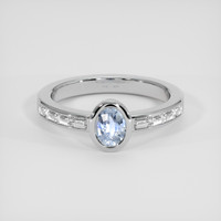 0.57 Ct. Blue Sapphire Ring, Platinum 950 1
