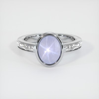 3.27 Ct. Bluish Purple Sapphire Ring, Platinum 950 1