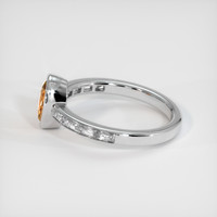 1.09 Ct. Orangish Brown Sapphire Ring, Platinum 950 4
