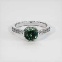 2.14 Ct. Green Sapphire Ring, Platinum 950 1