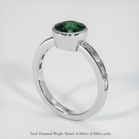 2.14 Ct. Green Sapphire Ring, Platinum 950 2
