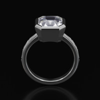 6.06 Ct. White Sapphire Ring, Platinum 950 3