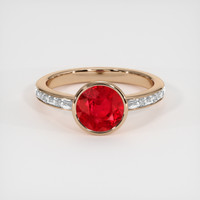 1.81 Ct. Ruby Ring, 14K Rose Gold 1