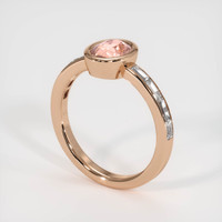 1.09 Ct. Padparadscha Sapphire Ring, 18K Rose Gold 2