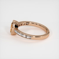 1.09 Ct. Orangish Brown Sapphire Ring, 18K Rose Gold 4