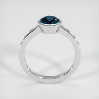 1.56 Ct. Greenish Blue Sapphire Ring, 10K White Gold 3