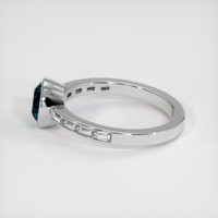 1.56 Ct. Greenish Blue Sapphire Ring, 10K White Gold 4