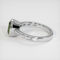 1.66 Ct. Green Tourmaline Ring, 10K White Gold 4