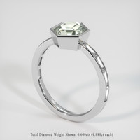 2.77 Ct. Green Sapphire Ring, 10K White Gold 2