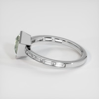 2.77 Ct. Green Sapphire Ring, 10K White Gold 4
