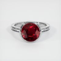 4.28 Ct. Ruby Ring, 14K White Gold 1