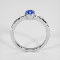 0.70 Ct. Blue Sapphire Ring, 14K White Gold 3