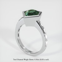 3.44 Ct. Sapphire Ring, 14K White Gold 2