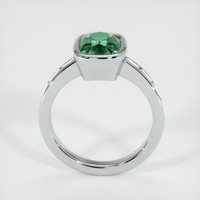 2.67 Ct. Bluish Green Sapphire Ring, 14K White Gold 3