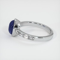 2.91 Ct. Blue Sapphire Ring, 18K White Gold 4