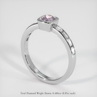 0.63 Ct. Sapphire Ring, 18K White Gold 2