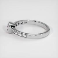 0.63 Ct. Purplish Pink Sapphire Ring, 18K White Gold 4
