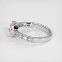 1.09 Ct. Padparadscha Sapphire Ring, 18K White Gold 4