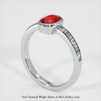 Ruby Ring 1.08 Ct., 18K White Gold Preview