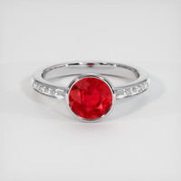 1.81 Ct. Ruby Ring, 18K White Gold 1