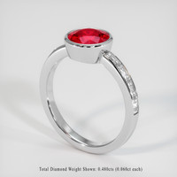 1.81 Ct. Ruby Ring, 18K White Gold 2