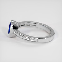 1.08 Ct. Blue Sapphire Ring, 18K White Gold 4