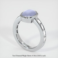 3.27 Ct. Bluish Purple Sapphire Ring, 18K White Gold 2