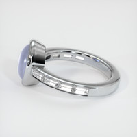 3.27 Ct. Bluish Purple Sapphire Ring, 18K White Gold 4