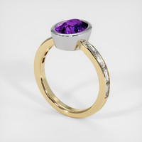 1.59 Ct. Gemstone Ring, 14K White & Yellow 2