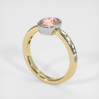 1.09 Ct. Padparadscha Sapphire Ring, 14K White & Yellow 2