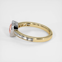 1.09 Ct. Padparadscha Sapphire Ring, 14K White & Yellow 4