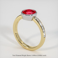 1.81 Ct. Ruby Ring, 14K White & Yellow 2